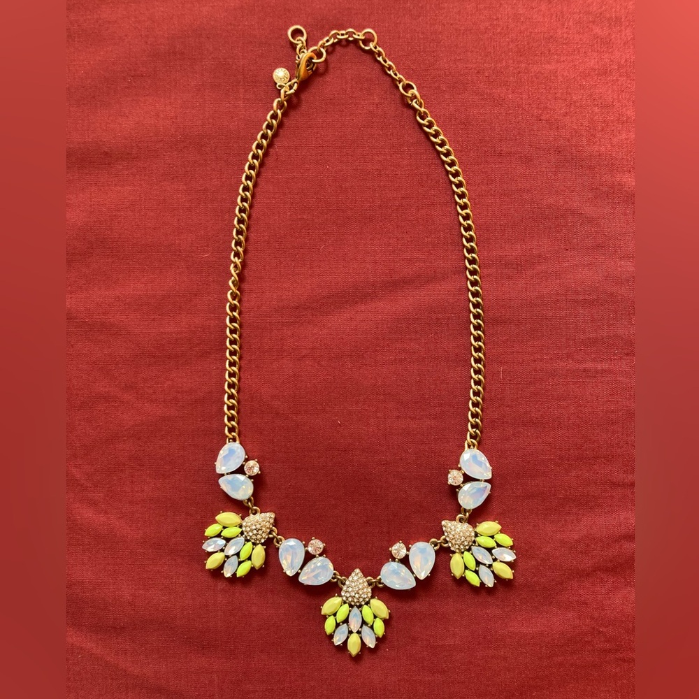 J. Crew Statement Necklace with Gemstones EUC